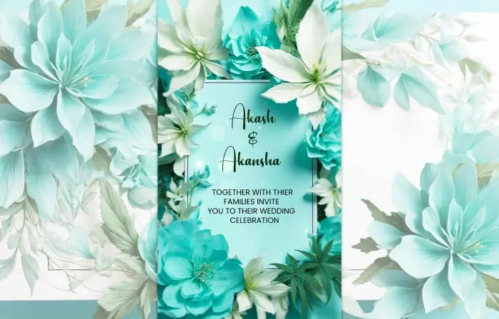 Vibrant 3D Floral Wedding Invitation Instagram Story